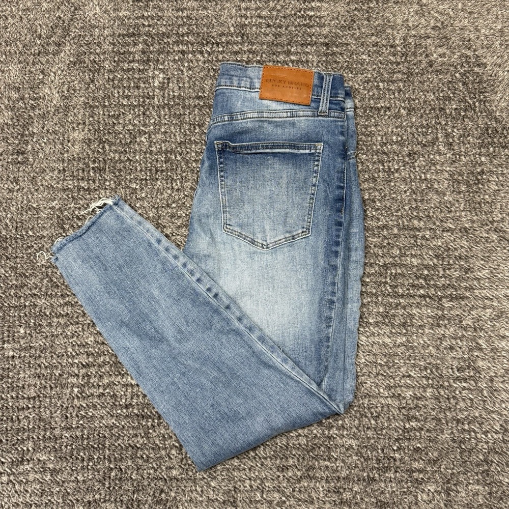 Lucky Brand Jeans Womens 12/31 Blue Ava Mid Rise Super Skinny Stretch Denim